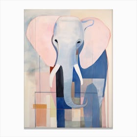 Playful Illustration Of Elephant For Kids Room 1 Canvas Print