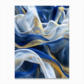Abstract Blue And Gold 15 Canvas Print