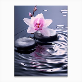 Orchid Flower In Water Canvas Print