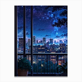 Night Sky Anime aesthetic 43 Canvas Print