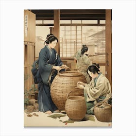 Basketry Work By The Craftsman Ichida Shshichir Of Nan 0 Canvas Print