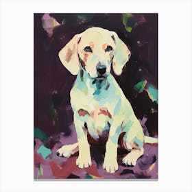 A Dachshund Dog Painting, Impressionist 1 Canvas Print