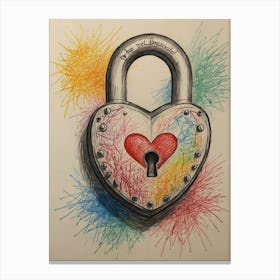 Heart Lock 9 Canvas Print