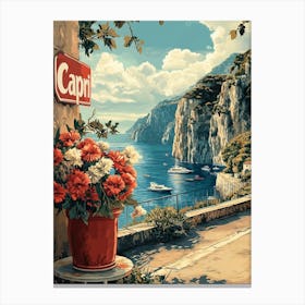 Capri, Italy Vintage Poster Canvas Print