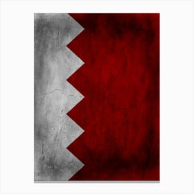 Bahrain Flag Texture Canvas Print