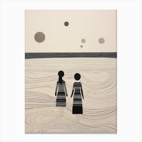 Two Women In The Water Canvas Print