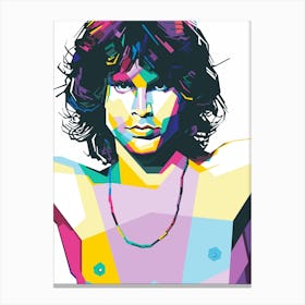 Jim Morrison Fanart WPAP Canvas Print