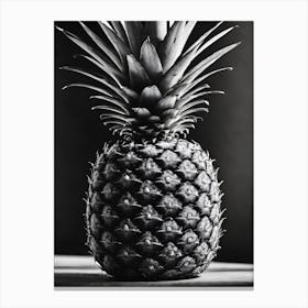 Black And White Pineapple Canvas Print