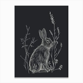 Jersey Wooly Rabbit Minimalist Illustration 1 Canvas Print