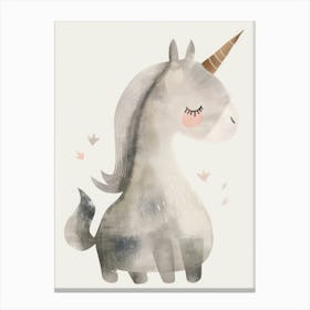 Charming Nursery Kids Animals Unicorn 4 Canvas Print