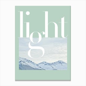 light - Snow mountain Canvas Print