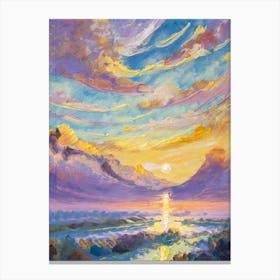 Sunset Over The Ocean 9 Canvas Print