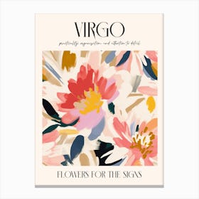 Flowers For The Signs Virgo 1 Zodiac Sign Canvas Print