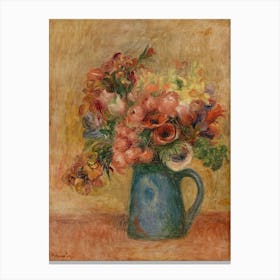 Vase Of Flowers , Pierre Auguste Renoir Canvas Print