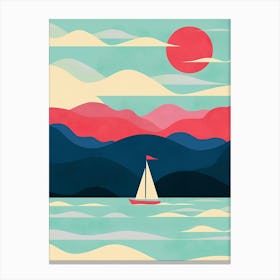 Sailboat In The Water Canvas Print