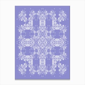 Imperial Japanese Ornate Pattern Lilac And White 1 Canvas Print