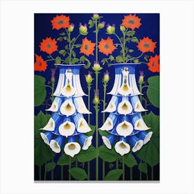 Flower Motif Painting Canterbury Bells 1 Canvas Print