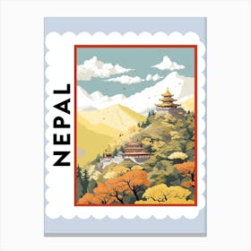 Nepal 1 Travel Stamp Poster Canvas Print