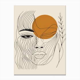 Woman'S Face 5 Canvas Print