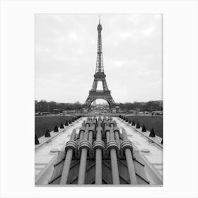 Black And White Paris Eiffel Tower Canvas Print