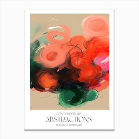 Brush Stroke Flowers Abstract 1 Exhibition Poster Canvas Print