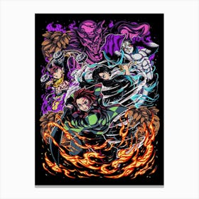 Demon Slayer Anime Poster 4 Canvas Print
