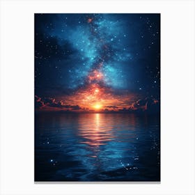 Milky Over The Ocean Canvas Print