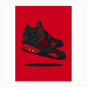 Nike Jordan 4 Red Thunder Canvas Print