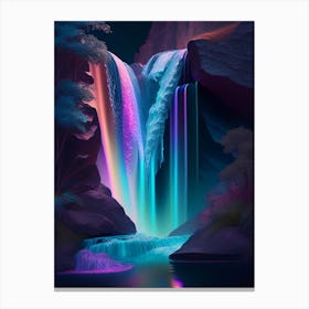 Waterfall, Waterscape Holographic 1 Canvas Print