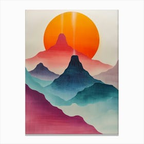 Sunset Over Mountains 1 Canvas Print