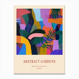Colourful Gardens Royal Botanic Gardens Kew United Kingdom 1 Red Poster Canvas Print