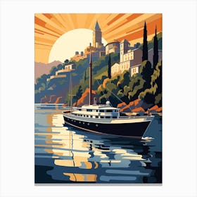 Bosphorus Cruise Prince Islands Pixel Art 3 Canvas Print
