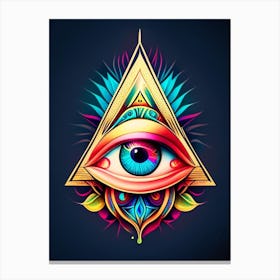 Eye Of Providence, Symbol, Third Eye Tattoo 4 Canvas Print