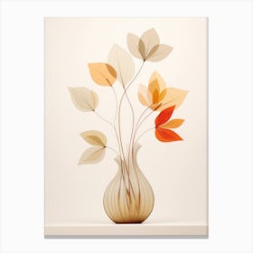 Abstract Flower Arrangement In A Vase Canvas Print