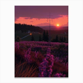 Sunset In The Countryside 1 Canvas Print