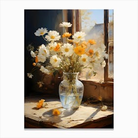 Daisies In A Vase Canvas Print