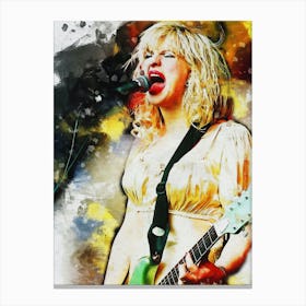 Smudge Of Portrait Courtney Love Canvas Print