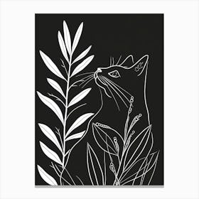Chartreux Cat Minimalist Illustration 3 Canvas Print