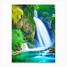 Skradinski Buk Waterfall, Croatia Realistic Photograph (1) Canvas Print