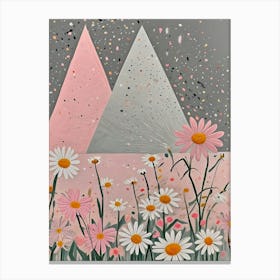 Daisies & Triangles Canvas Print