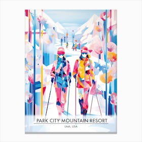 Park City Mountain Resort   Utah Usa, Ski Resort Poster Illustration 0 Canvas Print