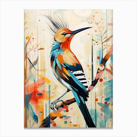 Bird Painting Collage Hoopoe 2 Canvas Print