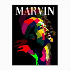 Marvin Gaye American RNB Singer Pop Art WPAP Canvas Print
