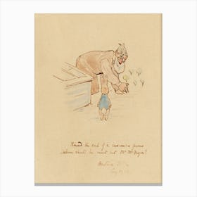 Peter Rabbit And Mr Mcgregor, Beatrix Potter Canvas Print