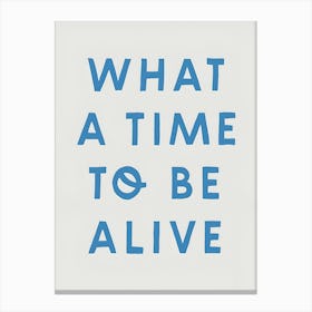 What A Time To Be Alive Canvas Print