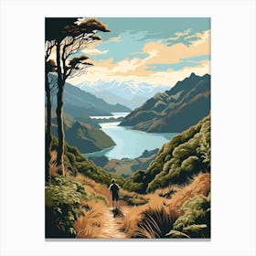Queen Charlotte Track New Zealand 4 Hiking Trail Landscape Canvas Print