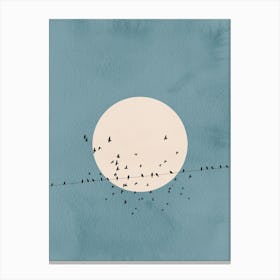 Birds On A Wire Canvas Print