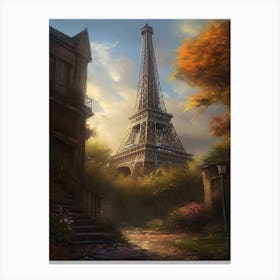 Eiffel Tower Paris France Dominic Davison Style 17 Canvas Print