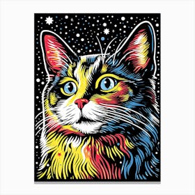 Celestial Purranosphere, Psychedelic Cats series Canvas Print