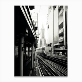 Osaka, Japan, Black And White Old Photo 2 Canvas Print